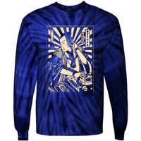 Japanese DJ Samurai Warrior Bushido Code Swordsmen Anime Manga Tie-Dye Long Sleeve Shirt