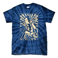 Japanese DJ Samurai Warrior Bushido Code Swordsmen Anime Manga Tie-Dye T-Shirt