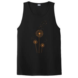 Just Dandelion Summer Breathe Spring Tattoo Orange Cute Gift PosiCharge Competitor Tank