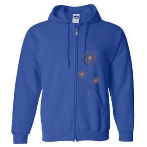 Just Dandelion Summer Breathe Spring Tattoo Orange Cute Gift Full Zip Hoodie