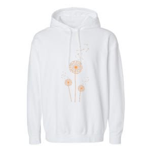 Just Dandelion Summer Breathe Spring Tattoo Orange Cute Gift Garment-Dyed Fleece Hoodie