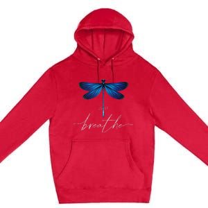 Just Dragonfly Tattoodesign Summer Breathe Meditation Yoga Premium Pullover Hoodie