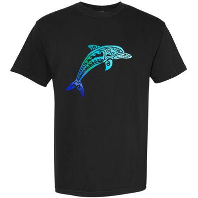 Jumping Dolphin Tribal Garment-Dyed Heavyweight T-Shirt