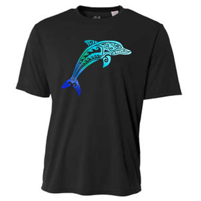 Jumping Dolphin Tribal Cooling Performance Crew T-Shirt