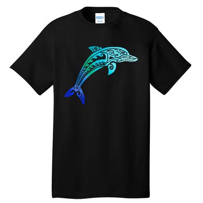 Jumping Dolphin Tribal Tall T-Shirt