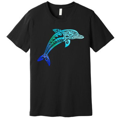 Jumping Dolphin Tribal Premium T-Shirt