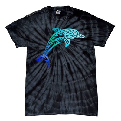 Jumping Dolphin Tribal Tie-Dye T-Shirt