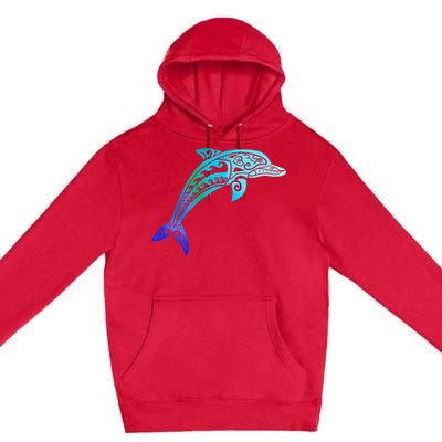 Jumping Dolphin Tribal Premium Pullover Hoodie