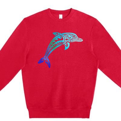 Jumping Dolphin Tribal Premium Crewneck Sweatshirt