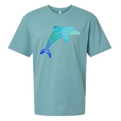 Jumping Dolphin Tribal Sueded Cloud Jersey T-Shirt