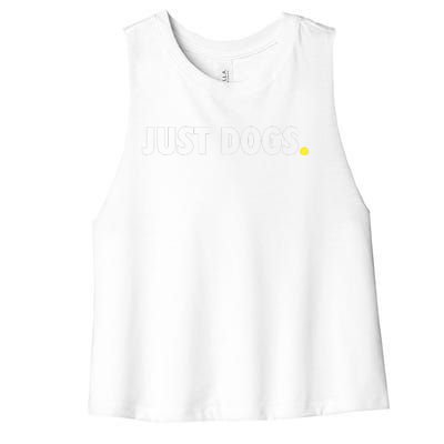 Just Dogs Tennis Ball Women's Racerback Cropped Tank