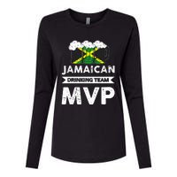 Jamaican Drinking Team Mvp Jamaica Womens Cotton Relaxed Long Sleeve T-Shirt