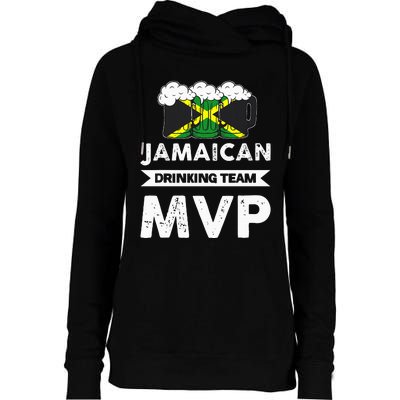 Jamaican Drinking Team Mvp Jamaica Womens Funnel Neck Pullover Hood