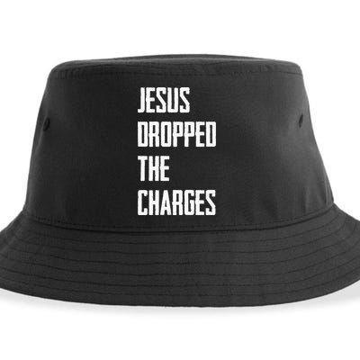 Jesus Dropped The Charges Sustainable Bucket Hat