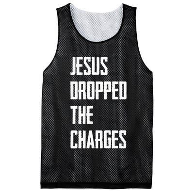 Jesus Dropped The Charges Mesh Reversible Basketball Jersey Tank