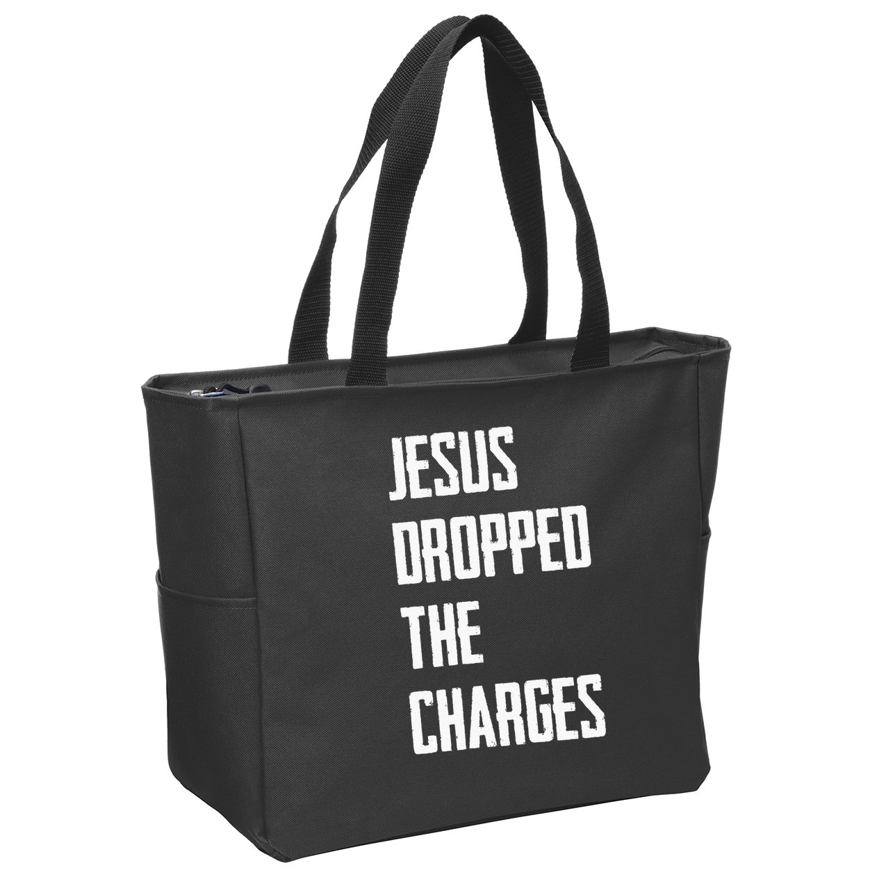 Jesus Dropped The Charges Zip Tote Bag