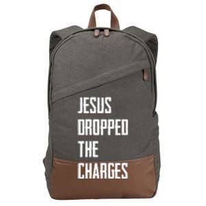 Jesus Dropped The Charges Cotton Canvas Backpack