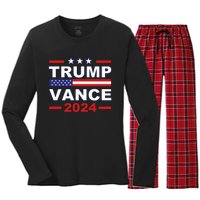 Jason Draughn Trump Vance 2024 Women's Long Sleeve Flannel Pajama Set 