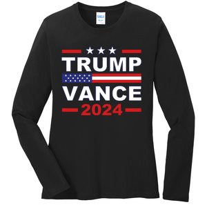 Jason Draughn Trump Vance 2024 Ladies Long Sleeve Shirt