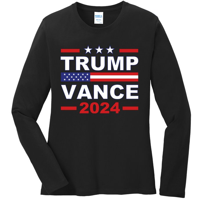 Jason Draughn Trump Vance 2024 Ladies Long Sleeve Shirt