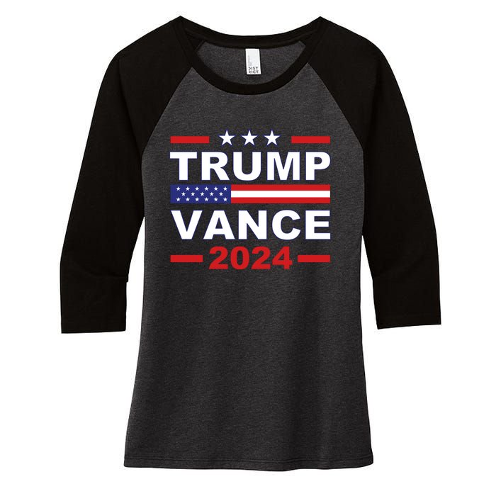 Jason Draughn Trump Vance 2024 Women's Tri-Blend 3/4-Sleeve Raglan Shirt