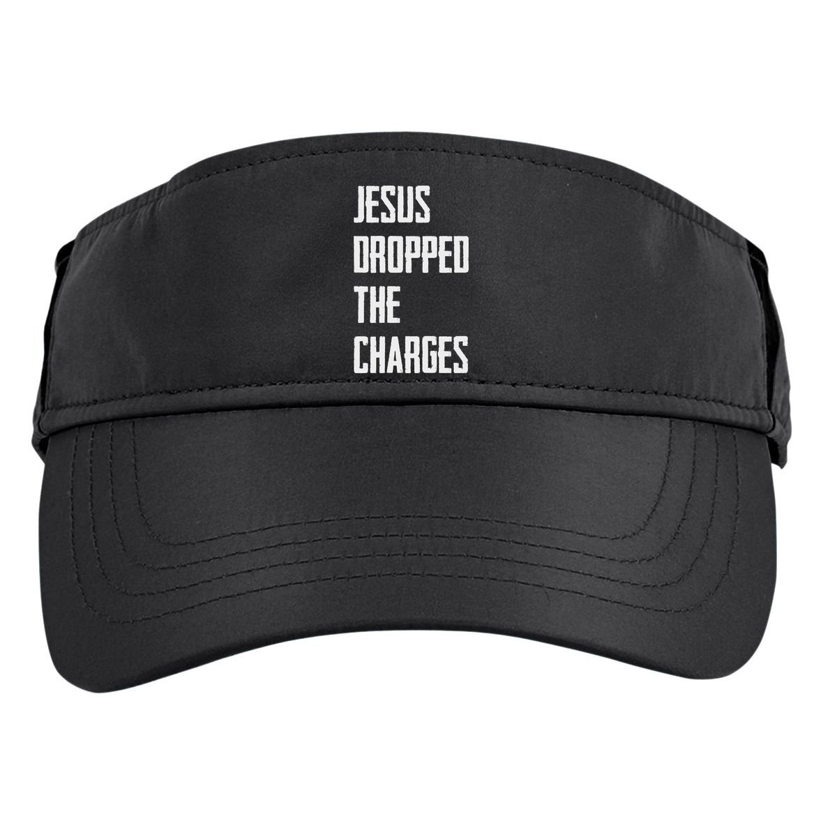 Jesus Dropped The Charges Adult Drive Performance Visor