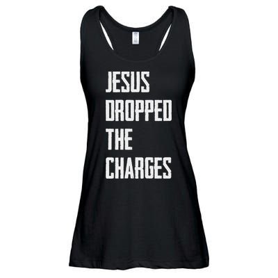 Jesus Dropped The Charges Ladies Essential Flowy Tank