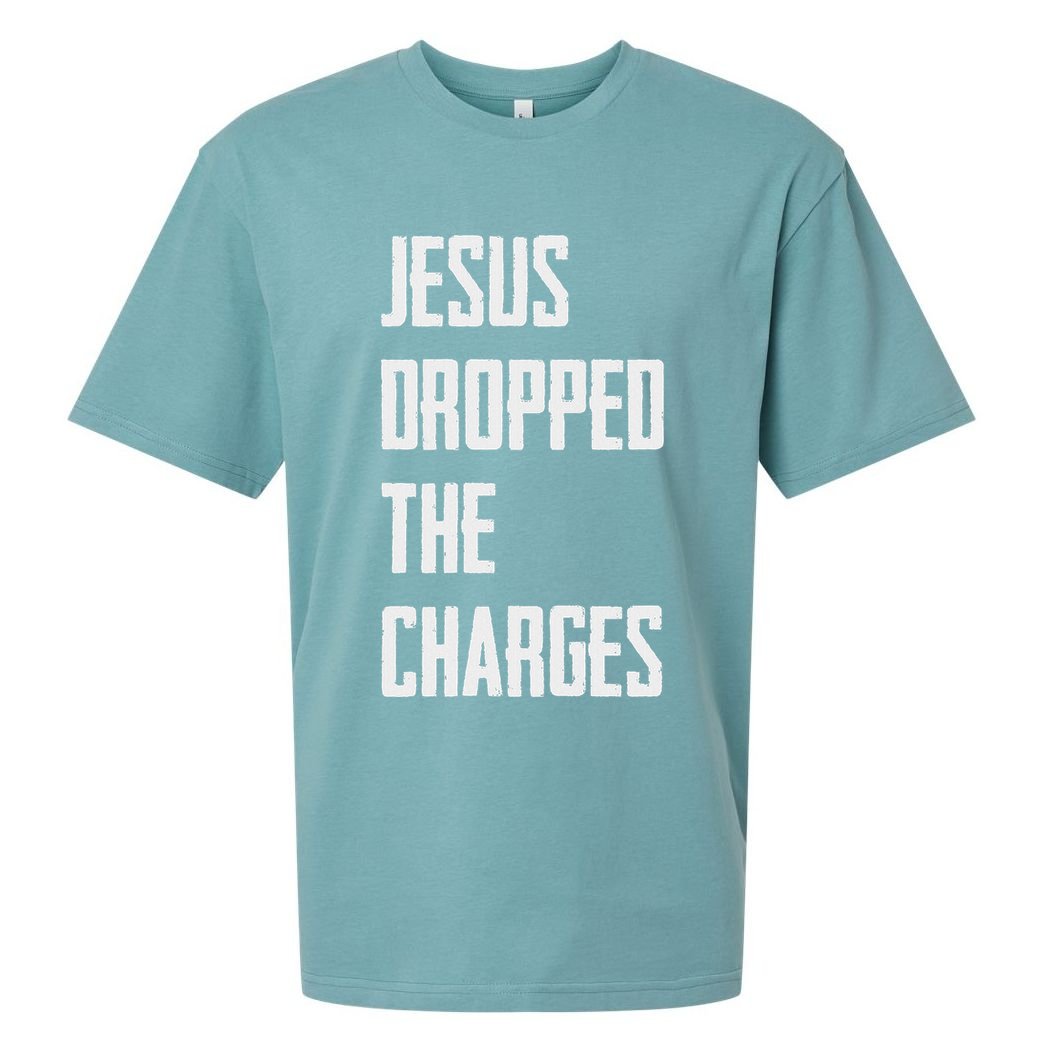 Jesus Dropped The Charges Sueded Cloud Jersey T-Shirt