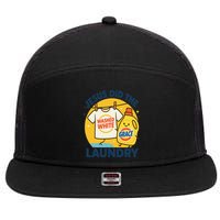 Jesus Did The Laundry Washed White By Grace Funny Christian 7 Panel Mesh Trucker Snapback Hat