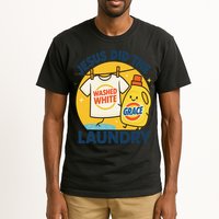 Jesus Did The Laundry Washed White By Grace Funny Christian Tall T-Shirt