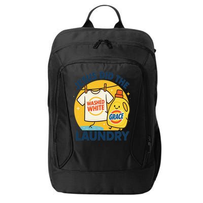 Jesus Did The Laundry Washed White By Grace Funny Christian City Backpack