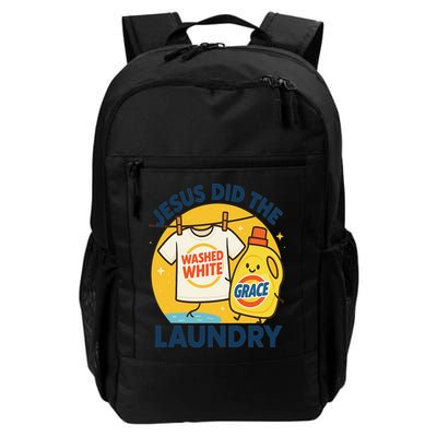 Jesus Did The Laundry Washed White By Grace Funny Christian Backpack