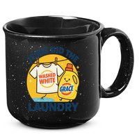 Jesus Did The Laundry Washed White By Grace Funny Christian 15oz Campfire Ceramic Mug