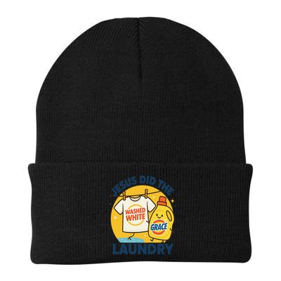 Jesus Did The Laundry Washed White By Grace Funny Christian Beanie