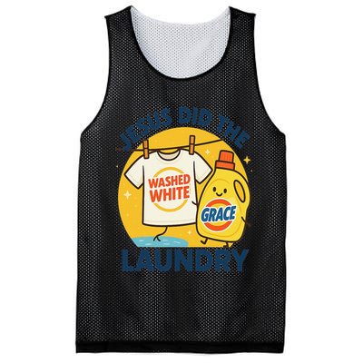 Jesus Did The Laundry Washed White By Grace Funny Christian Mesh Reversible Basketball Jersey Tank