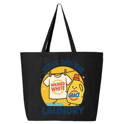 Jesus Did The Laundry Washed White By Grace Funny Christian 25L Jumbo Tote