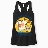 Jesus Did The Laundry Washed White By Grace Funny Christian Womens Tank Top