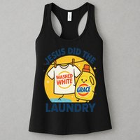Jesus Did The Laundry Washed White By Grace Funny Christian Womens Tank Top