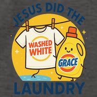 Jesus Did The Laundry Washed White By Grace Funny Christian Vector Backpack