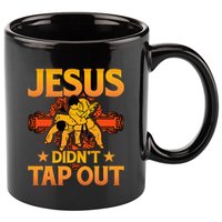 Jesus DidnT Tap Out Brazilian Jiujitsu Bjj Grappling 11oz C Handle Ceramic Mug