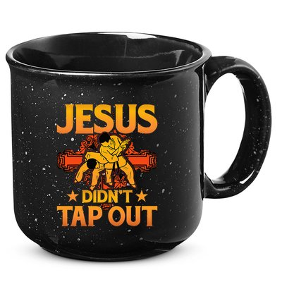 Jesus DidnT Tap Out Brazilian Jiujitsu Bjj Grappling 15oz Campfire Ceramic Mug