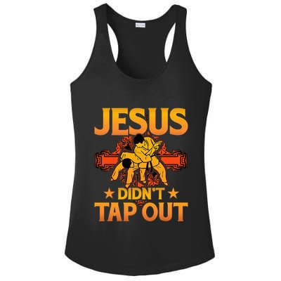 Jesus DidnT Tap Out Brazilian Jiujitsu Bjj Grappling Ladies PosiCharge Competitor Racerback Tank