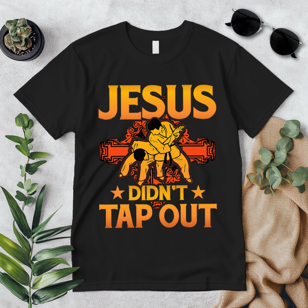 Jesus DidnT Tap Out Brazilian Jiujitsu Bjj Grappling Premium T-Shirt