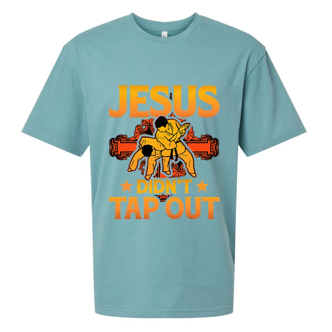 Jesus DidnT Tap Out Brazilian Jiujitsu Bjj Grappling Sueded Cloud Jersey T-Shirt