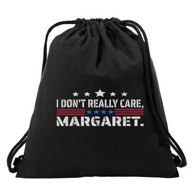 J D Vance Funny Meme I Don’t Really Care Margaret Drawstring Bag
