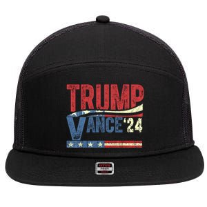 J D Vance For President Cool Gift 7 Panel Mesh Trucker Snapback Hat