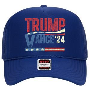 J D Vance For President Cool Gift High Crown Mesh Back Trucker Hat