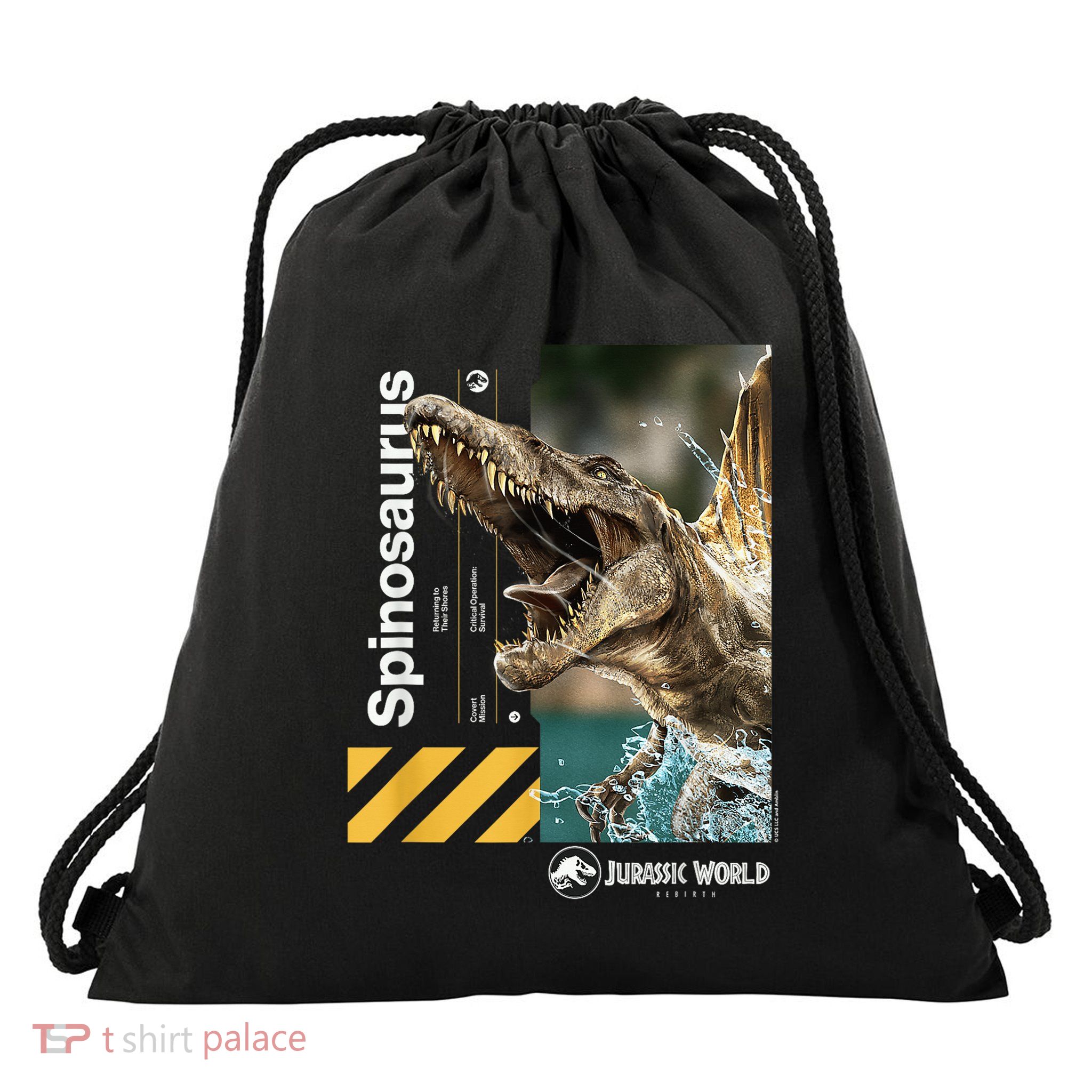 Jurass Dino World Rebirth Spinosaurus Drawstring Bag