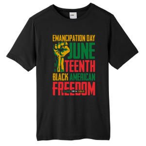 Juneteenth Design Wo Juneteenths For Freedom Tall Fusion ChromaSoft Performance T-Shirt