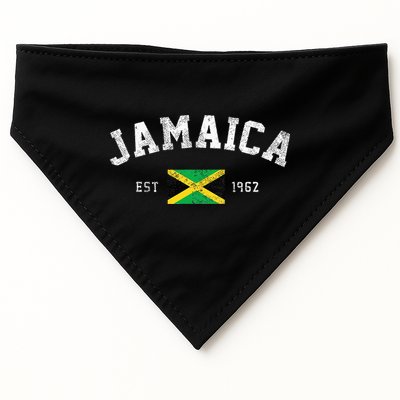 Jamaica Est. 1962 Jamaican Flag Independence Day USA-Made Doggie Bandana